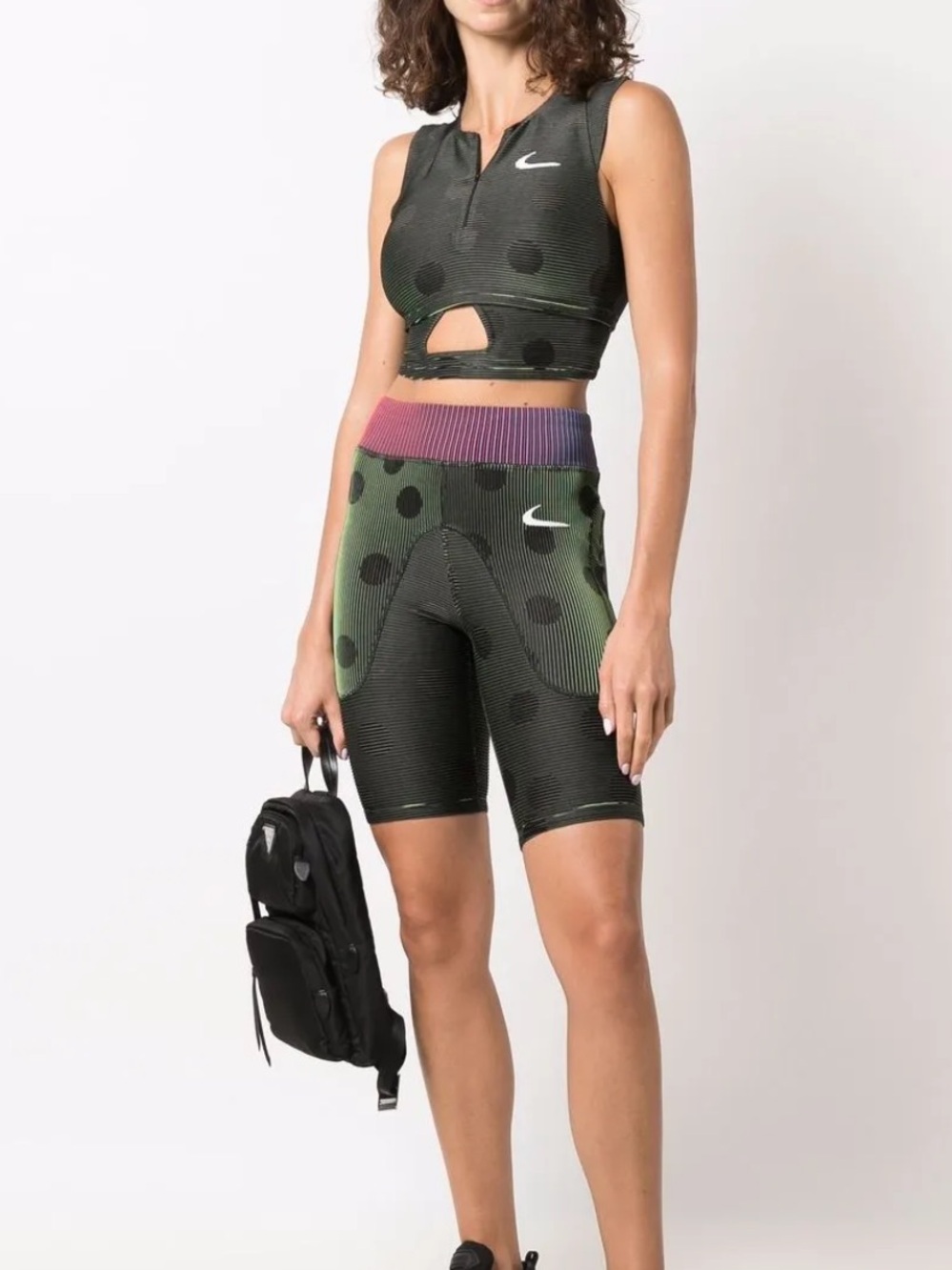 Nike X Off-White polka-dot performance tops (crop tops x2) (lmtd release) sz sm
